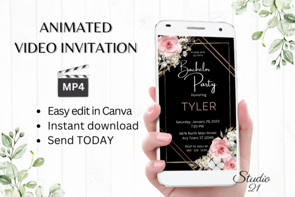 Boho Bachelor Party Invite W5125: A Modern Digital Solution