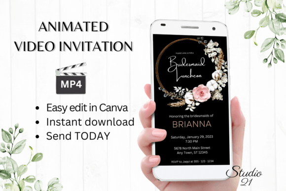 Boho Bridesmaid Luncheon W4129BL: A Font with Soul and Style