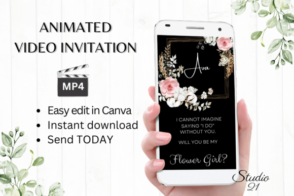 Boho Flower Girl Proposal W3123FG: A Font for Whimsical Branding