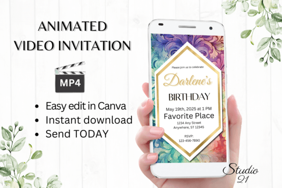 Classic Birthday Party Invite: Your Go-To Animated Template