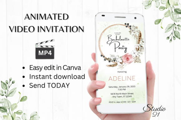 Effortless Elegance: The Boho Bachelorette Party Invite W6128 Experience