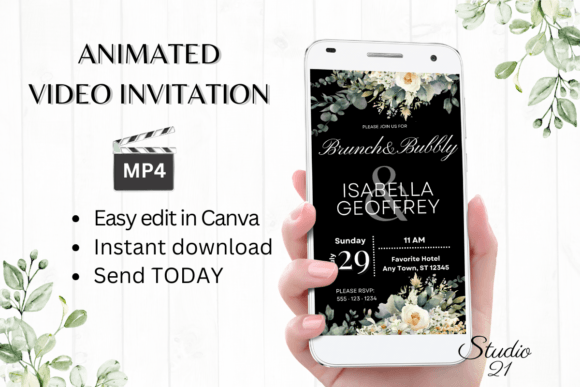 Electronic Wedding Brunch Invite W9423: A Fresh Take on Digital Celebrations