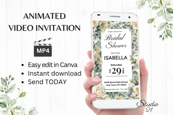 Instant Celebration: Your Guide to Electronic Bridal Shower Invite W4420