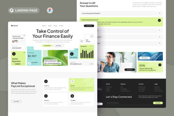 PayLink Digital Banking: A Clean Figma Landing Page Template
