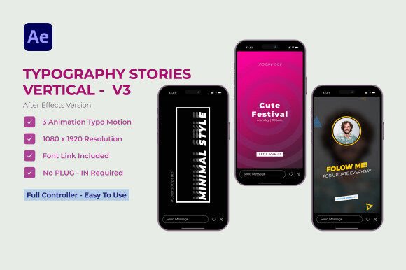 Typography Stories V3 | After Effects for Dynamic Social Media