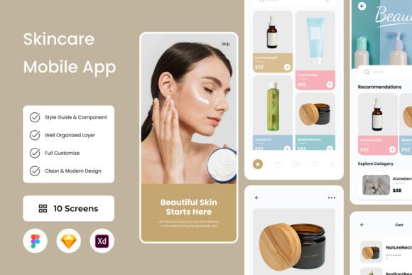 Unlock Your Design Radiance with Glow - Skincare Mobile App